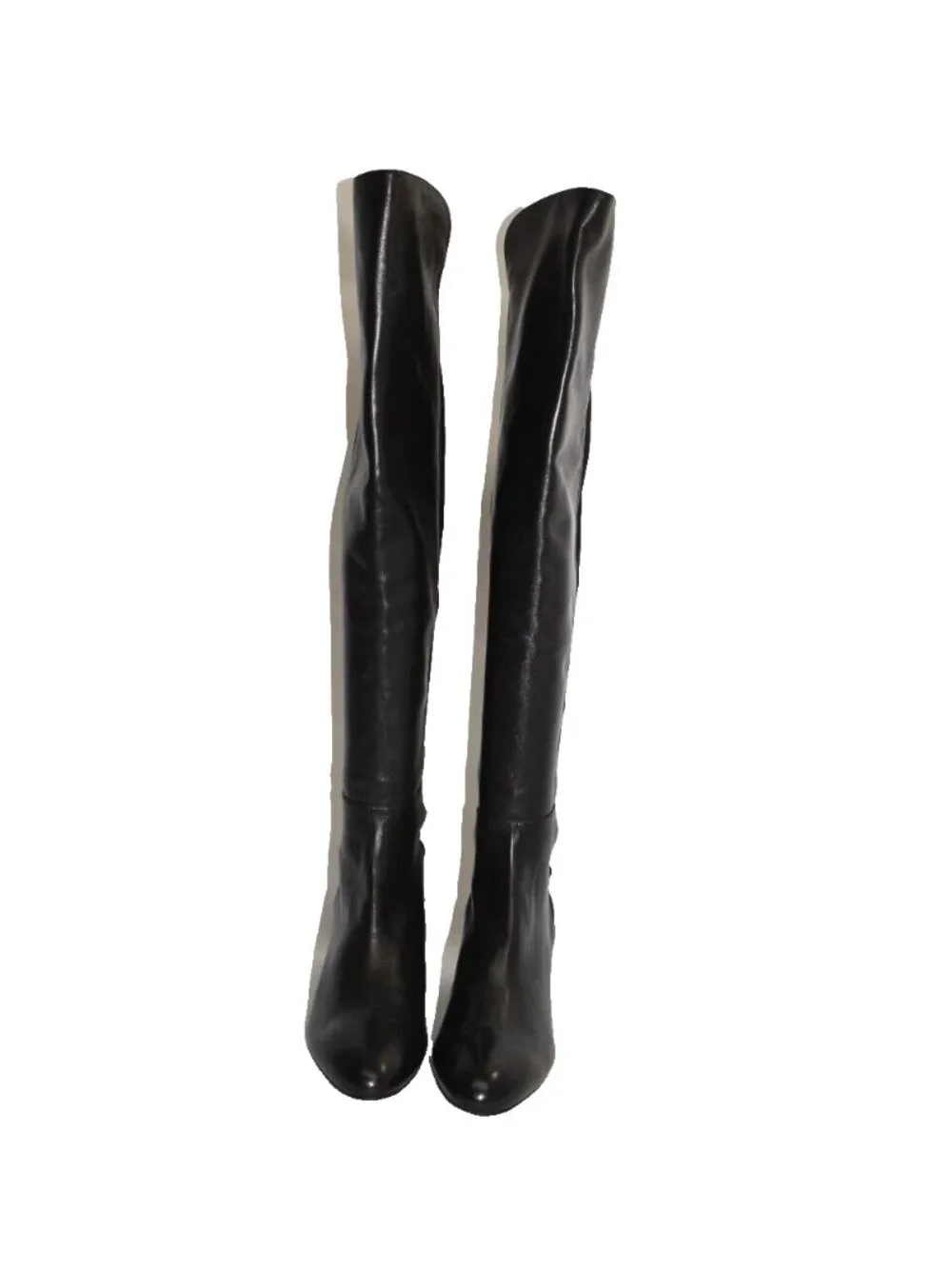$950 STUART WEITZMAN SG153 5050 Leather BLACK over the knee Boots 6.5 B (PD25)